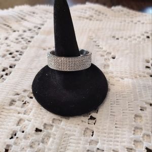 Rhinestone unisex infinity Band ( ring)